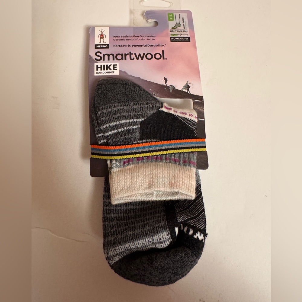 Smartwool Merino Hike Light Cushion Ankle Height Women's Medium Socks NWT